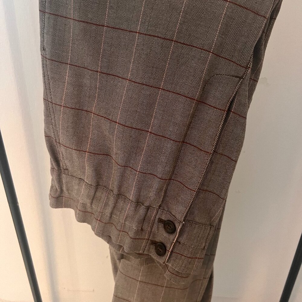 Madwell Plaid Paperbag Cropped Pants